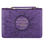 Bible Cover - Strength & Dignity, Purple Sunflower