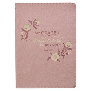 Journal - Sufficient Grace, Dusty Rose Faux Leather