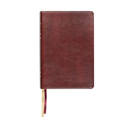 LSB Large Print Wide Margin Bible, Redish-Brown Faux Leather