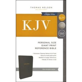 KJV Giant Print Personal Size Reference Bible, Black Bonded Leather