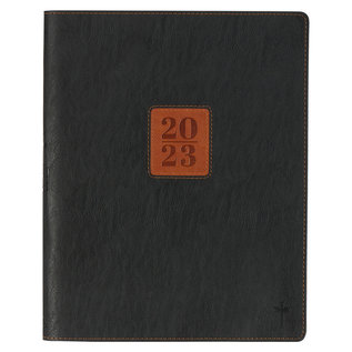 2023 Large Executive Planner, Black Faux Leather