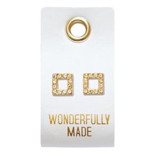 Earrings - Square Studs, Wonderfully Made