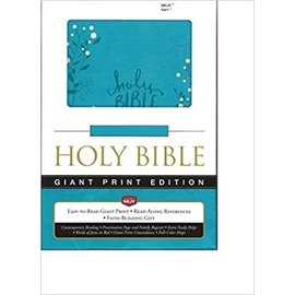 NKJV Giant Print Reference Bible, Blue Leathersoft