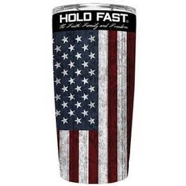 Stainless Steel Tumbler - Hold Fast, Colored Flag
