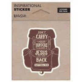 Sticker - Jesus Has Your Back, Backpack