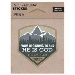 Sticker - He Is God, Mountains