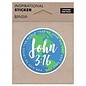Sticker - John 3:16, World