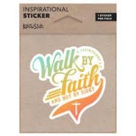Sticker - Walk By Faith, Script