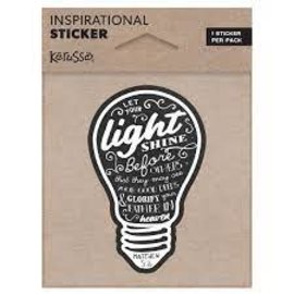 Sticker - Let Your Light Shine, Lightbulb