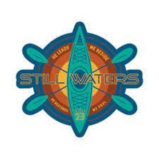 DISCONTINUED Sticker - Still Waters, Kayak w/ Oars