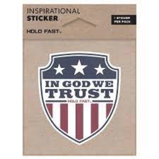Sticker - In God We Trust, Shield