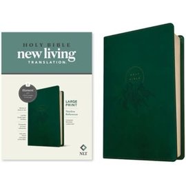 NLT Large Print Thinline Reference Bible, Evergreen Mountain LeatherLike (Filament)
