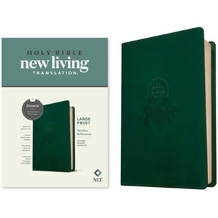 NLT Large Print Thinline Reference Bible, Evergreen Mountain LeatherLike (Filament)