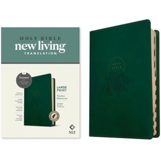 NLT Large Print Thinline Reference Bible, Evergreen Mountain LeatherLike, Indexed (Filament)
