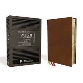 NASB Thinline Bible, Brown Goatskin Leather