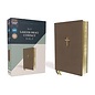 NIV Larger Print Compact Bible, Brown Leathersoft