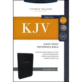 KJV Giant Print Reference Bible, Black Bonded Leather
