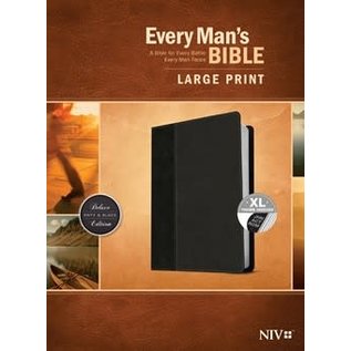 NIV Large Print Every Man's Bible, Black/Onyx TuTone, Indexed