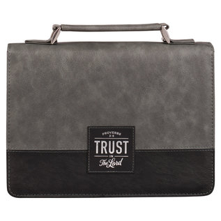 Bible Cover - Trust in the Lord, Gray