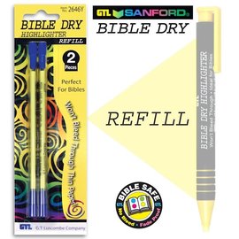 Highlighter - Bible Dry - Yellow Refill (2-Pack)