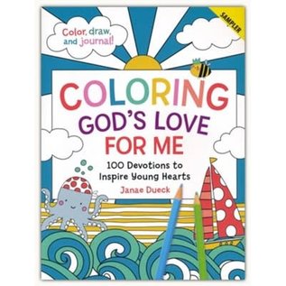 Coloring God's Love for Me: 100 Devotions to Inspire Young Hearts (Janae Dueck), Paperback