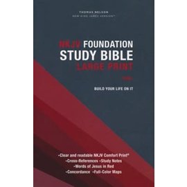 NKJV Large Print Foundation Study Bible, Gray Hardcover