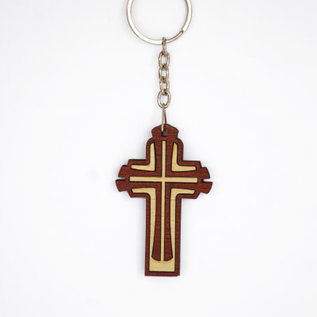 Keychain - Wooden Cross, Individual