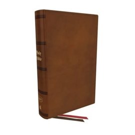 KJV Large Print Personal Size End-of-Verse Reference Bible, Brown Genuine Leather