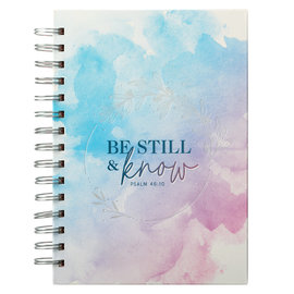 Journal - Be Still and Know, Watercolor, Wirebound
