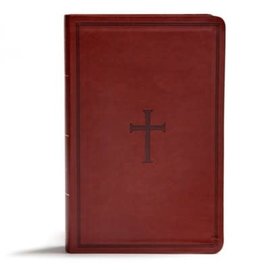 KJV Giant Print Reference Bible, Brown LeatherTouch, Indexed