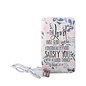 Portable Phone Charger - The Lord Will Guide You, White Floral