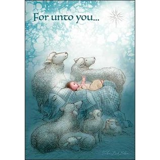 Boxed Christmas Cards - For Unto You, Sheep