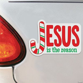 Car Magnet - Jesus is the Reason, Candy Cane