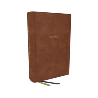NKJV Large Print Foundation Study Bible, Brown Leathersoft, Indexed
