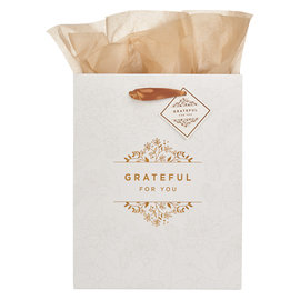 Gift Bag - Grateful For You, White