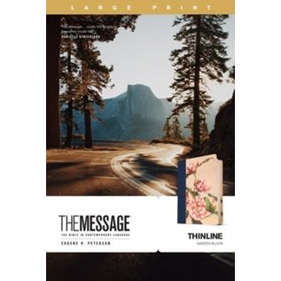 The Message Large Print Thinline Bible, Garden Bloom LeatherLike