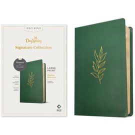 NLT DaySpring Signature Collection Large Print Thinline Reference Bible, Evergreen LeatherLike (Filament)