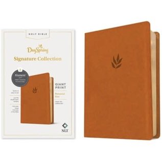 NLT DaySpring Signature Collection Personal Size Giant Print Bible, Classic Tan LeatherLike (Filament)