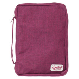 Bible Cover - Grace Upon Grace, Plum