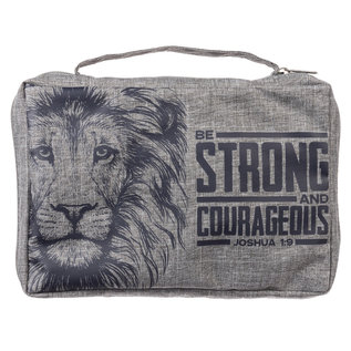 Bible Cover - Strong & Courageous, Lion