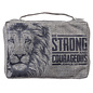 Bible Cover - Strong & Courageous, Lion