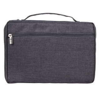 Bible Cover - Be Strong in the Lord, Gray