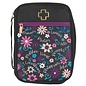 Bible Cover - Books of the Bible Black Floral Extra Large