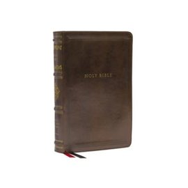 NKJV Wide-Margin Sovereign Collection Reference Bible, Brown LeatherLook