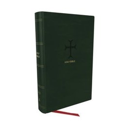NKJV Large Print Personal Size End-of-Verse Reference Bible, Green LeatherLook, Indexed