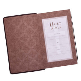 KJV Giant Print Reference Bible, Dark Brown Faux Leather, Indexed