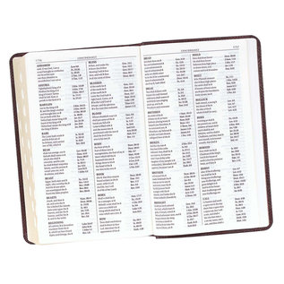 KJV Giant Print Reference Bible, Dark Brown Faux Leather, Indexed