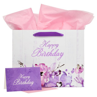 Gift Bag - Happy Birthday w/Card, Large