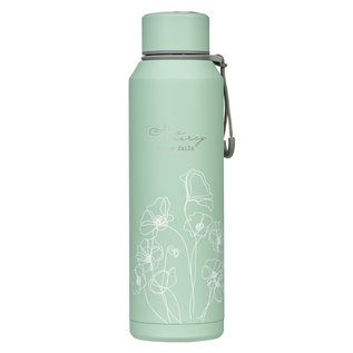 Stainless Steel Water Bottle - Mercy, Teal