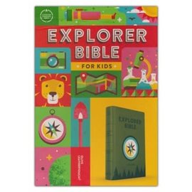 CSB Explorer Bible for Kids, Olive LeatherTouch